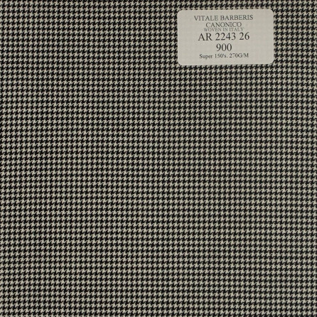 AR 2243 26 CANONICO - 100% Wool - Đen Xám Trơn